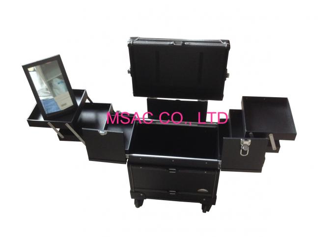 ... lightirror makeup black makeup box hair cut cases pro makeup case leather makeup trolley case with ...