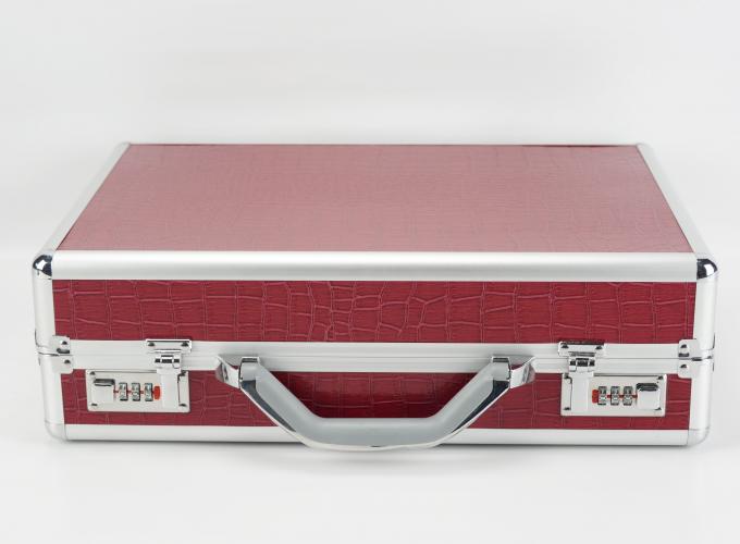 42 Watches Aluminum Storage Travel Watch Display Case Red PU Leather 