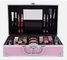 Pink Cosmetic Case 90 Degree Open and Multi - Purpose Aluminum Makeup Case For Travel