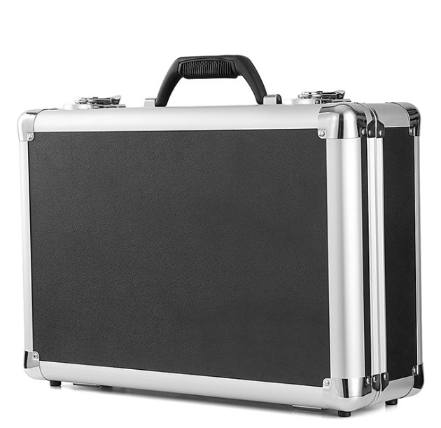 Aluminum hard case carrying tool cases with die cut foam black