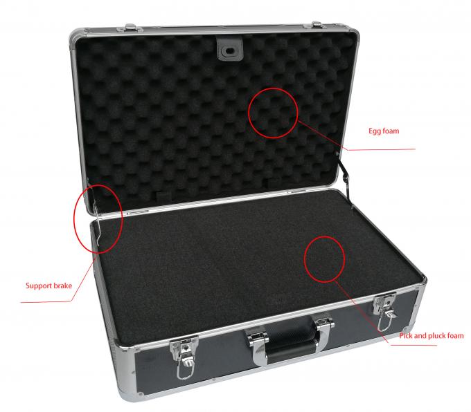 Big Tool Shop Aluminum Case , Black Aluminium Carry Case With Foam Insert