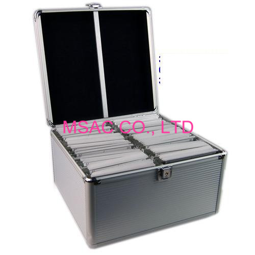 Light Weight Aluminum DVD Storage Case 3mm MDF And Silver ABS Panel