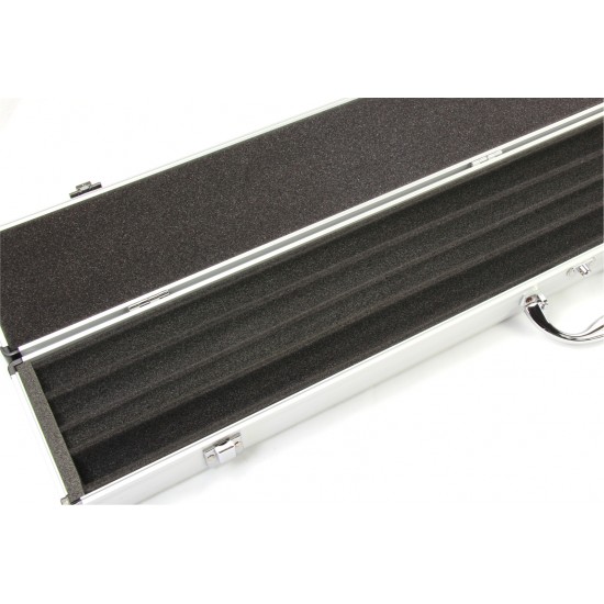 Aluminum Cue Case For TWO Centre Jointed Cues Silver