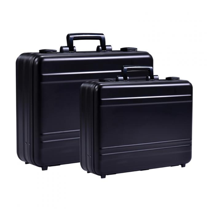 MSM01 B Anodize Black Aluminum Briefcase Aluminum Attache Tool Case