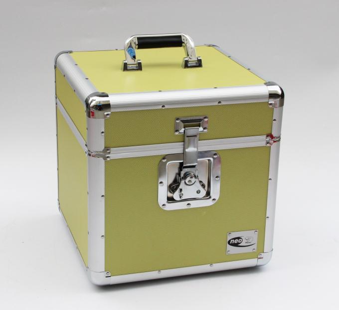 LP 12" Aluminum Carry Case Yellow DVD Storage Box Aluminum ABS Diamond