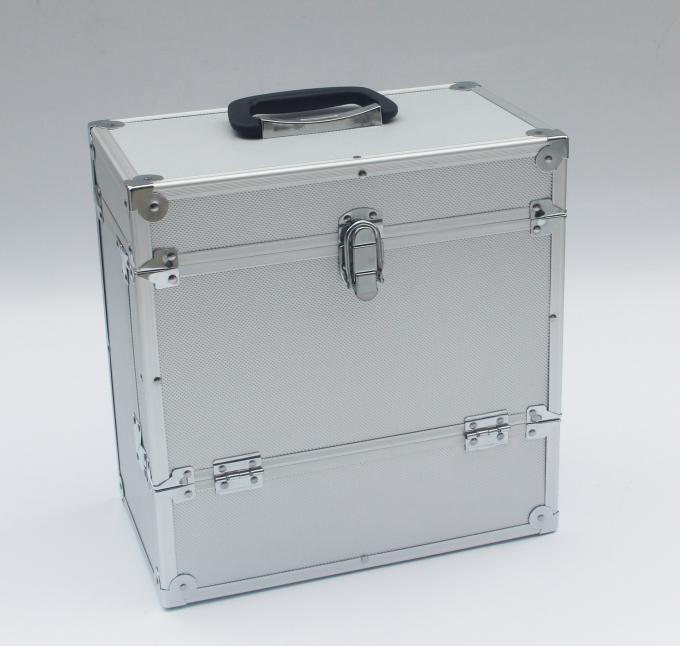 Aluminum LP 100 12'' Vinyl Storage Case Silver DVD Storage Box