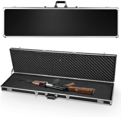 Hard Aluminum Gun Case Long Waterproof Carrying Case Lockable And Thick Foam