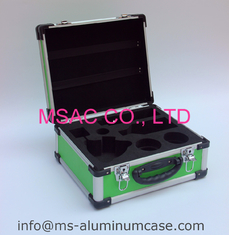 Green Aluminum Hard Case With Die Cut EVA Inside For Medical Accessories