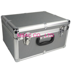 Custom Silver Aluminum Carrying Case 90 Degree Open For Tool Packing