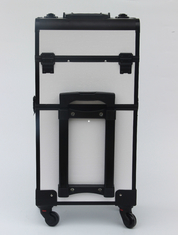 Lockable Aluminum Pro Makeup Case White - Black Large Space For Storage