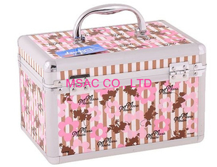 Aluminum Beauty Cases Pink Hair Dressing Boxes With Lock