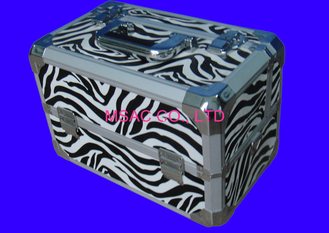 Zebra Aluminum Cosmetic Cases,Professional Aluminum Cosmetic Train Case