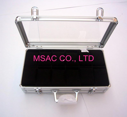 12 pcs Acrylic Aluminum Watch Carrying Cases for 12 pcs watches