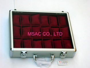 MS-WT-08 Aluminum Watch Case / Acrylic Watch Case Transparent Color For Display