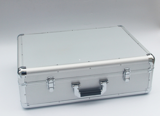 ABS Diamond Silver Aluminum Flight Case , Professional Aluminum Equipment Cases