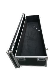 Large Aluminum Flight Case Black Instrument Carry Case With Six Wheels For Equipment