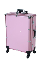 Custom Black &amp; Pink Makeup Cases With Light For Makeup