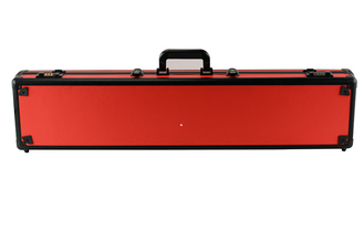 Aluminum Pistol Hand Gun Case, Custom Light Weight Red Aluminum Gun Case 40 Inch Gun Case