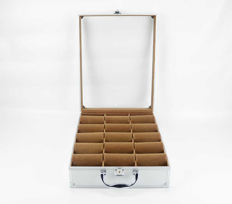 15 Pcs Aluminum Watch Display Case , Acrylic Watch Storage Box MS-Wat-06