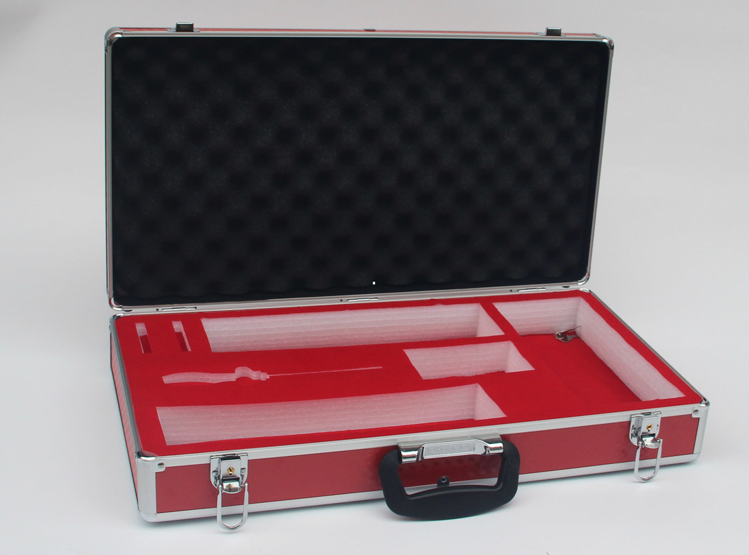 Red Aluminum Carrying Case , Light Weight Aluminium Hard Case With Foam