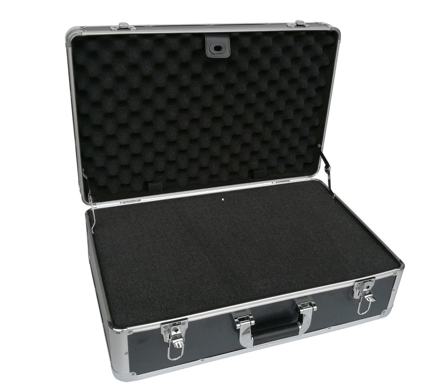 Big Tool Shop Aluminum Case , Black Aluminium Carry Case With Foam Insert
