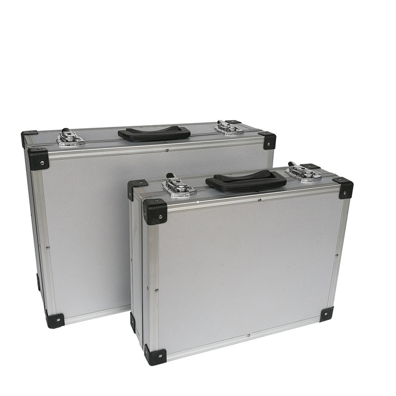 Two Sets Aluminum Equipment Cases With Plastic Corner And Metail Handle