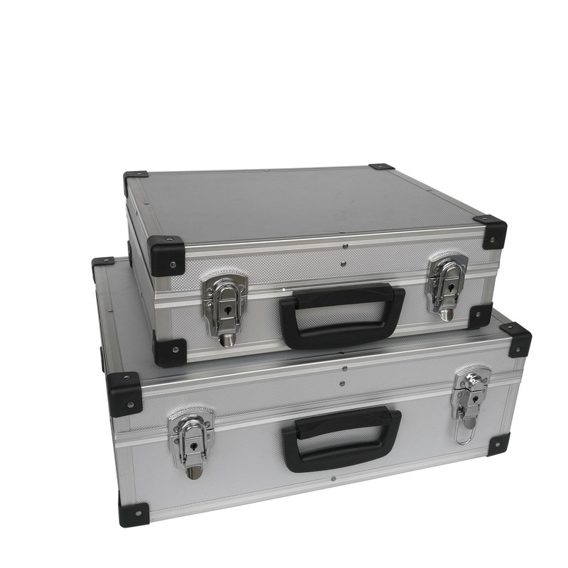 Two Sets Aluminum Equipment Cases With Plastic Corner And Metail Handle