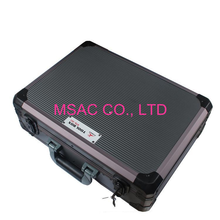 Gray Lockable Aluminum Tool Case ABS With Aluminum Frame L 450 X W 330 X H 145mm