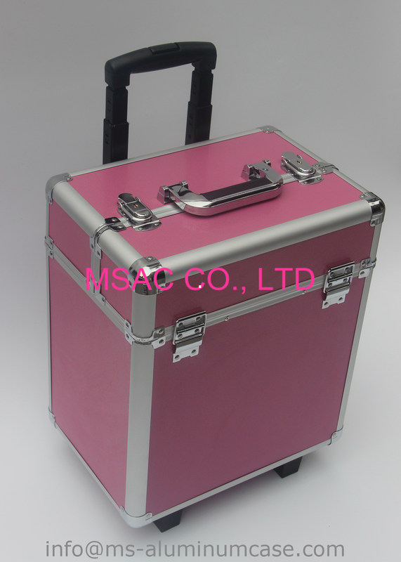 Large Storage Space Aluminium Beauty Case On Wheels 440 X 280 X 345 Mm