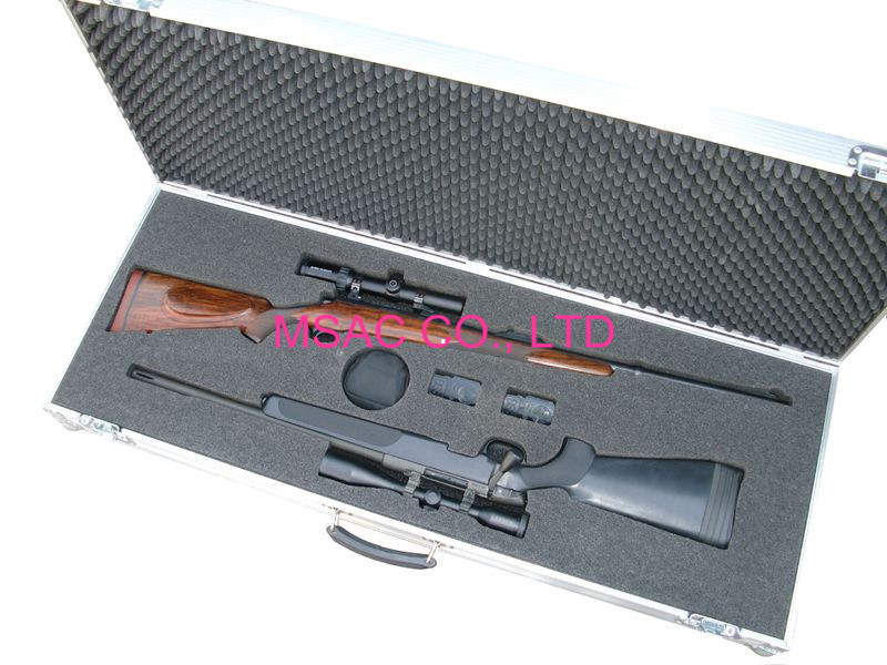 MS - Gun - 12 Aluminum Gun Case Size L1200 X W250 X H75mm For Carry 