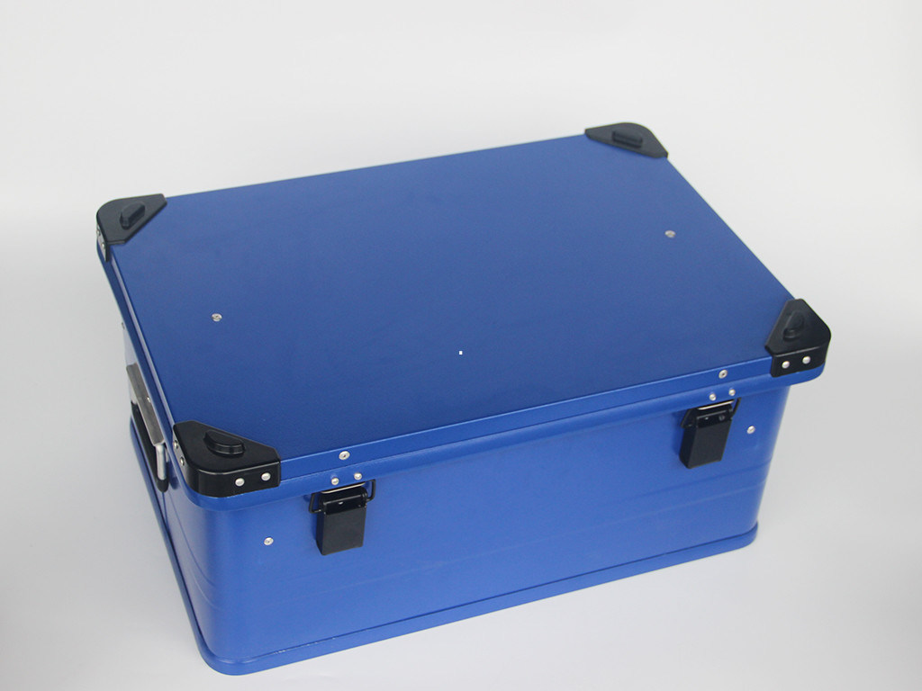 Customized Painting Aluminum Storage Case With 1.0mm Thickness Aluminum Panel In Blue Color
