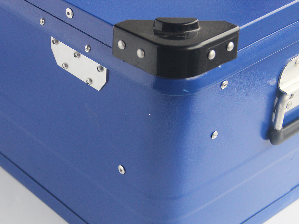 Customized Painting Aluminum Storage Case With 1.0mm Thickness Aluminum Panel In Blue Color