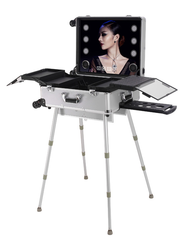 Professional Bluetooth Aluminum Makeup Case With Light Size 580 * 450 * 220mm Multi Color