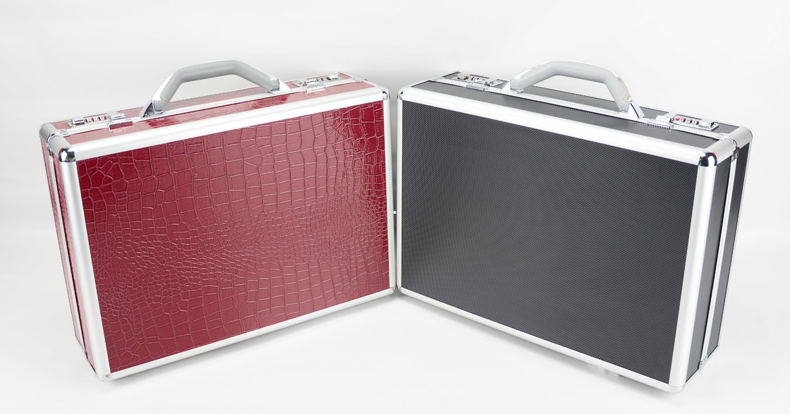 42 Watches Aluminum Storage Travel Watch Display Case Red PU Leather Aluminum Watch Briefcase