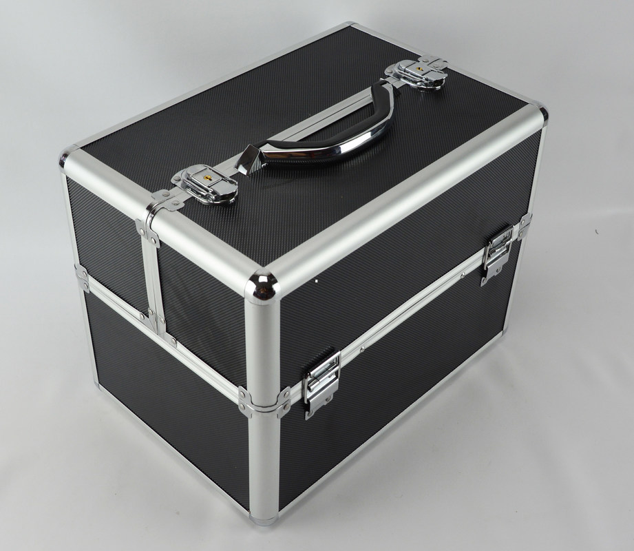 Multi Color Diamond ABS Aluminum Makeup Train Box , Protable Cosmetic Vanity Case