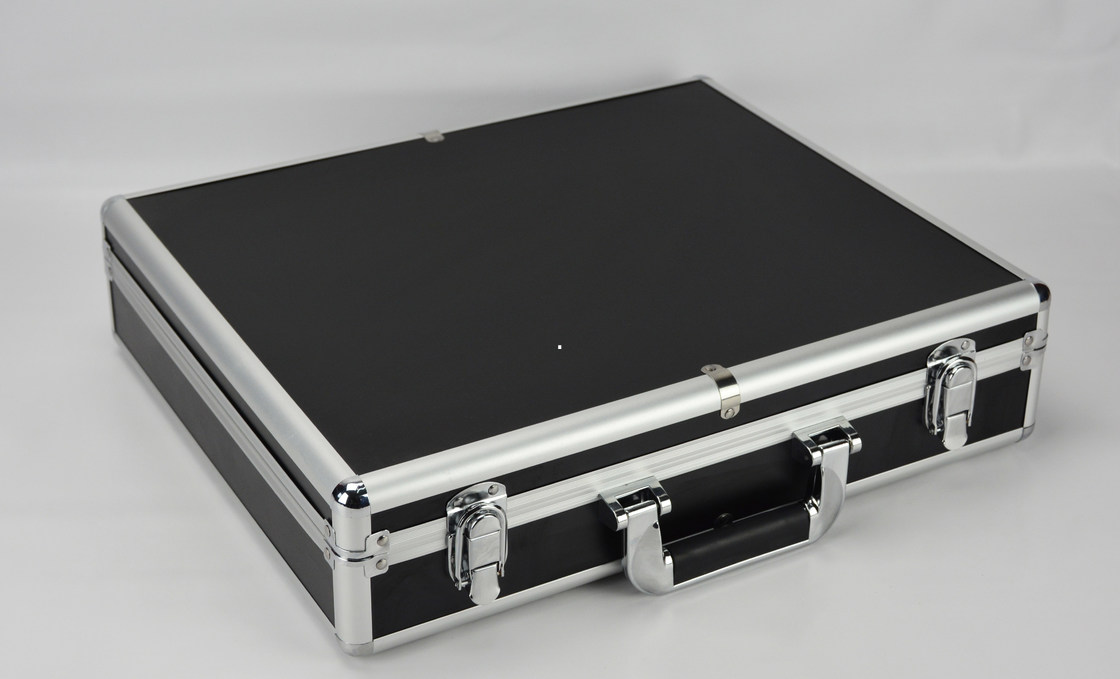 Black Aluminum Tool Carrying Case 400*360*200mm, Aluminum Tool Briefcase For Sale
