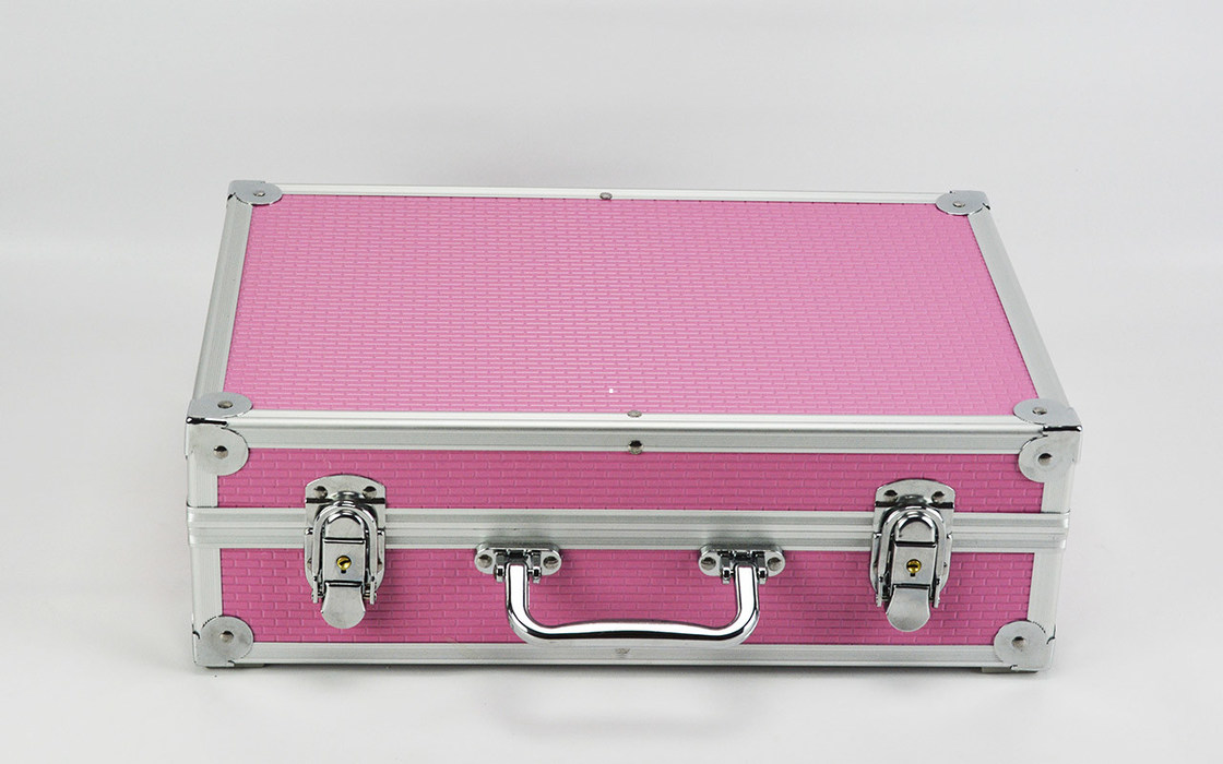 Custom Pink Aluminum Hard Carrying Case For Electronic Cable Tools Size 360 * 240 * 100mm