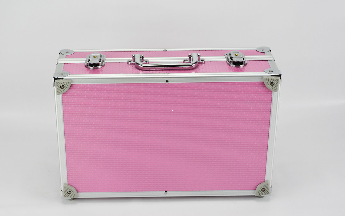 Custom Pink Aluminum Hard Carrying Case For Electronic Cable Tools Size 360 * 240 * 100mm