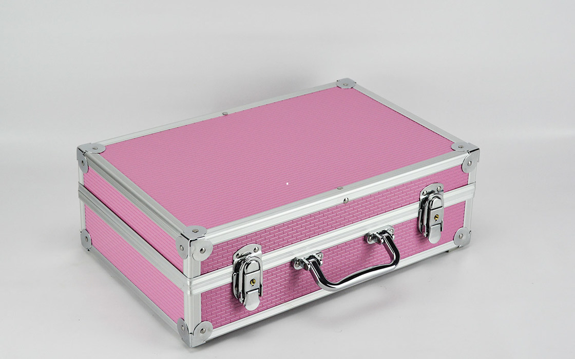 Custom Pink Aluminum Hard Carrying Case For Electronic Cable Tools Size 360 * 240 * 100mm