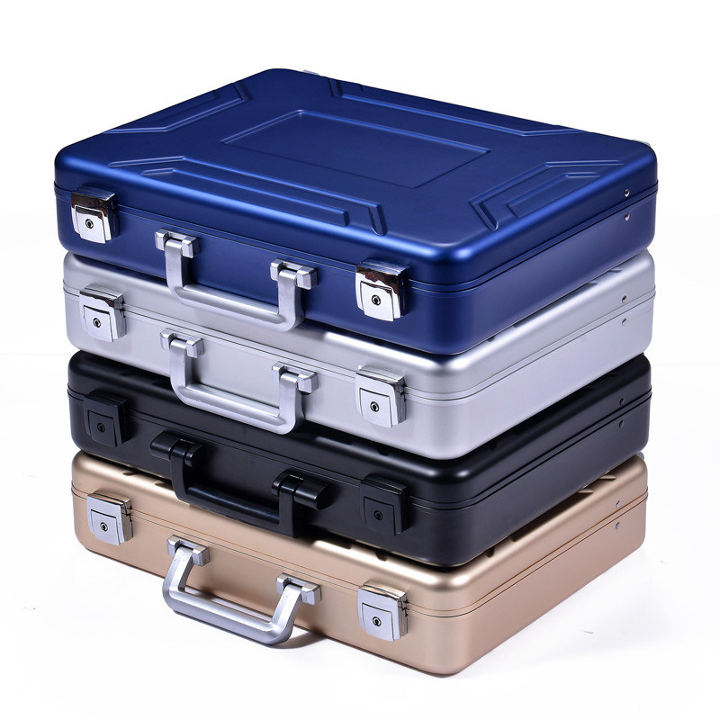 MS-M-05 Anodized Blue Aluminum Suitcase Briefcase For Sale Aluminum Model Case