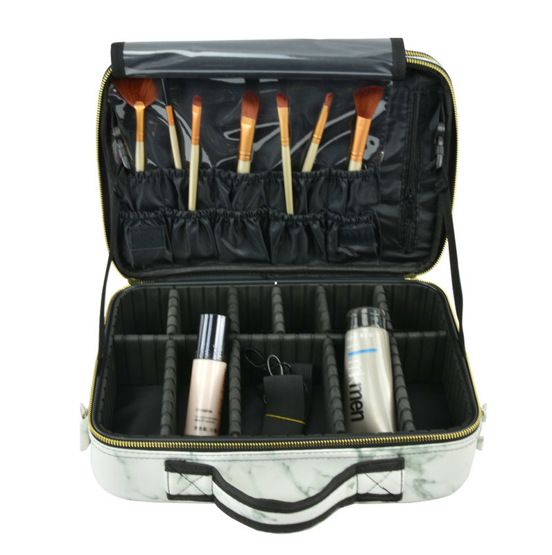 Large Marble Print Beauty Bags Cosmetic Cases With Size  L400*W290*H140mm Makeup Tool Bag