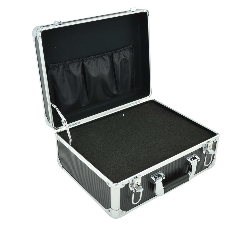 Black Aluminum Tool Carrying Case 400*360*200mm Aluminum Tool Briefcase For Sale