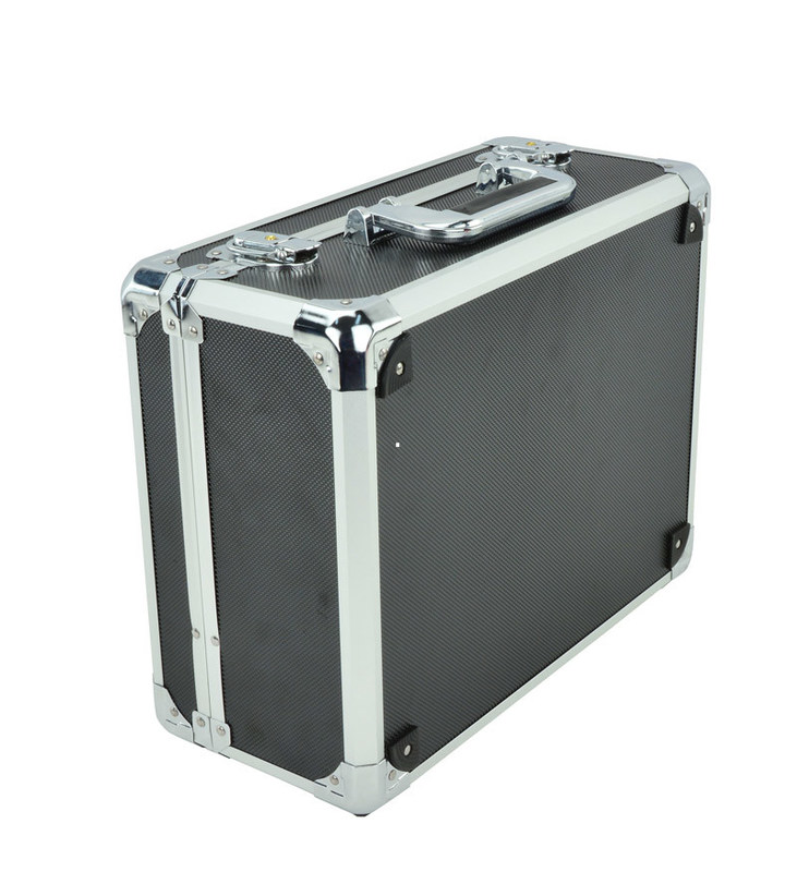 Black Aluminum Tool Carrying Case 400*360*200mm Aluminum Tool Briefcase