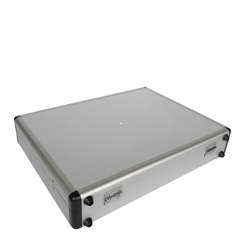 Aluminum Document Case Small Size 360X220X80mm In Silver Aluminum Business Case For Men