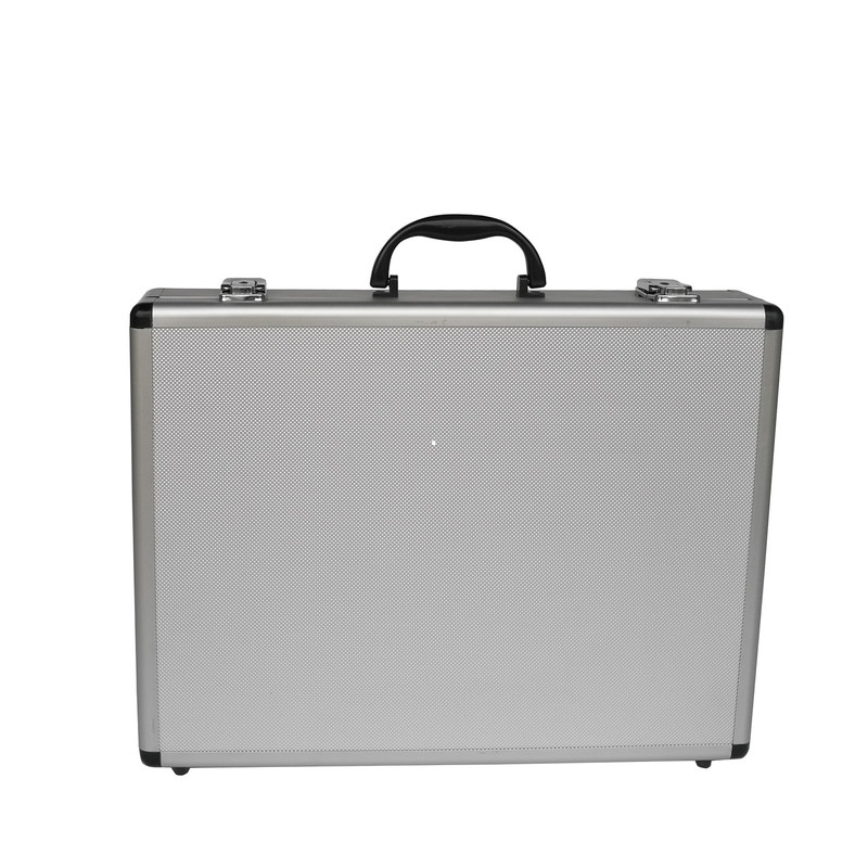 Aluminum Document Case Small Size 360X220X80mm In Silver Aluminum Business Case For Men