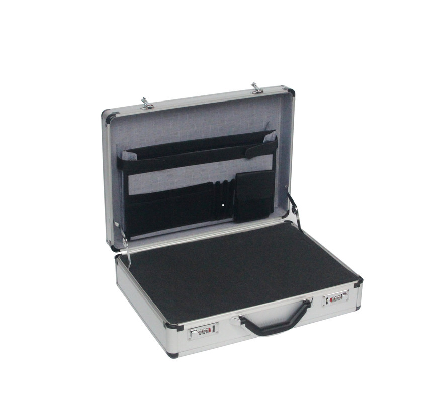 Standard Aluminum Laptop Case With Black Corner Document Pocket Briefcase Aluminum Business Case