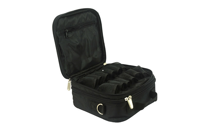 Small Fabric Beauty Bag For Carrying Essential Oil Fabric Cosmetic Case With Foam To 42 Slots