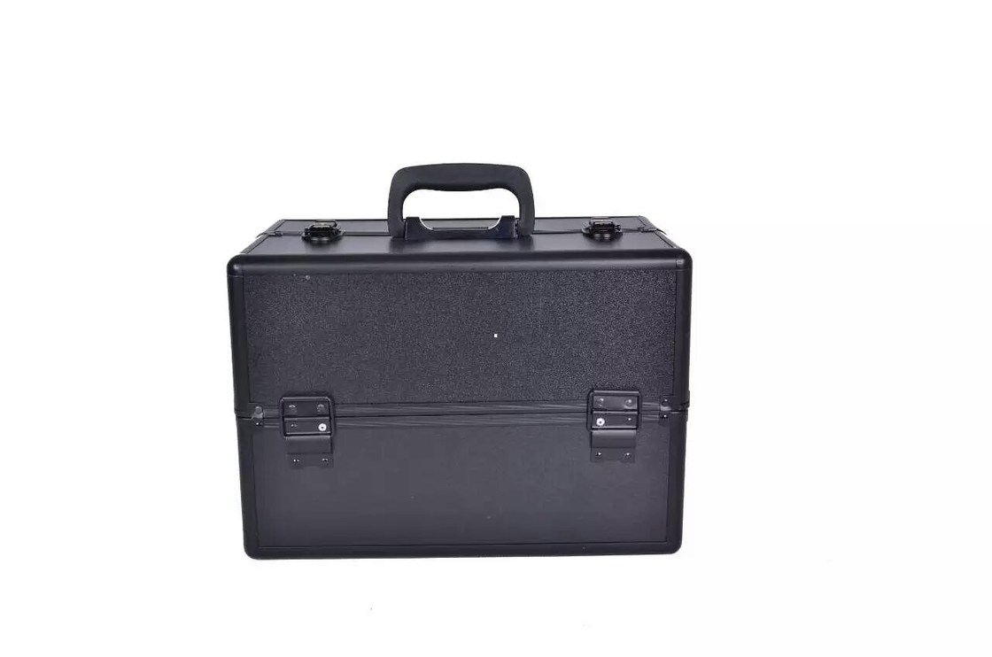 Multiple Colour Makeup Train Case Plastic Handle Beauty Case Four Trays For Women