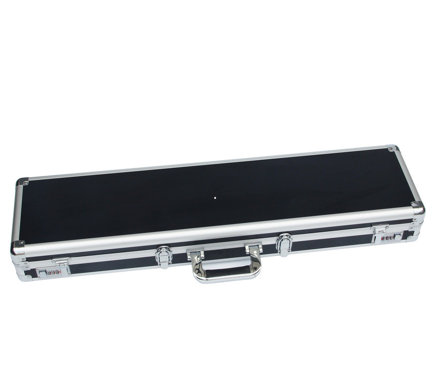 Long Aluminum Snooker Case Black Pool Case For Cue Wave Foam Glued