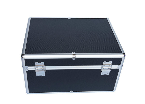 Black Aluminum DVD Storage Case Alu Storage Box For 1000 CDs With Removable Divider